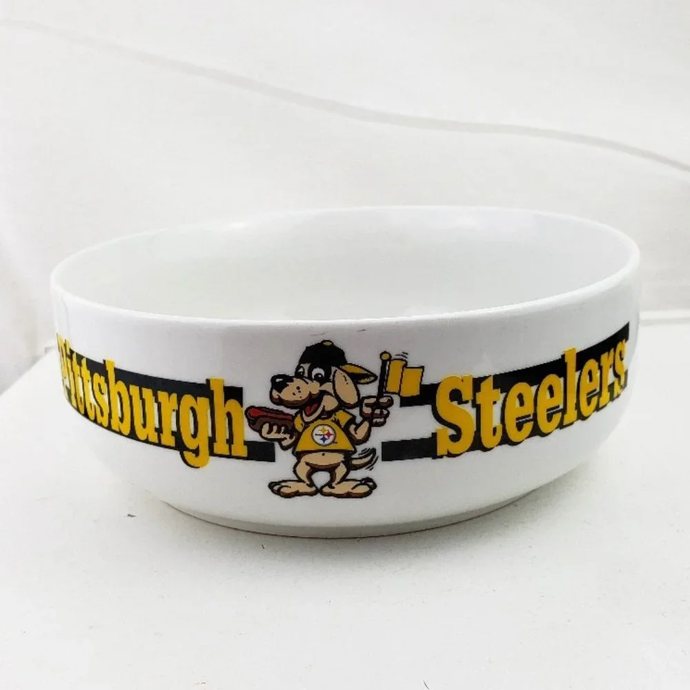 Hunter Mfg Group NFL Licensed Pittsburgh Steelers Ceramic Dog Bowl NWT